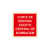Sinalética / Pictograma CORTE DE ENERGIA EXCETO CENTRAL DE BOMBAGEM - IN1040 - Allsigns Sinalética / Pictograma CORTE DE ENERGIA EXCETO CENTRAL DE BOMBAGEM - IN1040