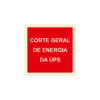 Sinalética / Pictograma CORTE GERAL DE ENERGIA UPS - IN1041A - Allsigns Sinalética / Pictograma CORTE GERAL DE ENERGIA UPS - IN1041A