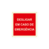Sinalética / Pictograma DESLIGAR EM CASO DE EMERGENCIA - IN1044 - Allsigns Sinalética / Pictograma DESLIGAR EM CASO DE EMERGENCIA - IN1044