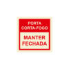 Sinalética / Pictograma PORTA CORTA FOGO MANTER FECHADA EM CASO INCENDIO - IN1055