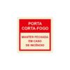 Sinalética / Pictograma PORTA CORTA FOGO MANTER FECHADA EM CASO INCENDIO - IN1056 - Allsigns Sinalética / Pictograma PORTA CORTA FOGO MANTER FECHADA EM CASO INCENDIO - IN1056