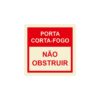 Sinalética / Pictograma PORTA CORTA FOGO NAO OBSTRUIR - IN1057