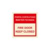 Sinalética / Pictograma PORTA CORTA FOGO MANTER FECHADA FIRE DOOR KEEP CLOSED - IN1058 - Allsigns Sinalética / Pictograma PORTA CORTA FOGO MANTER FECHADA FIRE DOOR KEEP CLOSED - IN1058