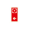 Sinalética / Pictograma BOTAO ALARME BOTONEIRA DE ALARME SETA ESQUERDA - IN1218
