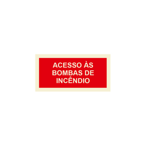 Sinalética / Pictograma ACESSO AS BOMBAS DE INCENDIO - IN1305