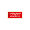 Sinalética / Pictograma COMANDO MANUAL CLARABOIAS DE DESENFUMAGEM - IN1355 - Allsigns Sinalética / Pictograma COMANDO MANUAL CLARABOIAS DE DESENFUMAGEM - IN1355